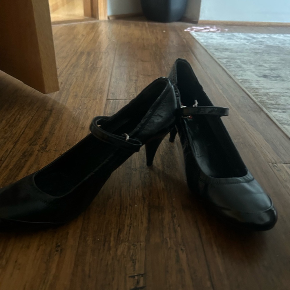 Prada Black Leather Mary Jane Heels - Picture 14 of 14